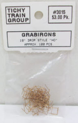 Tichy 3015 HO Grab Irons 18" Drop Type (Pack of 100)