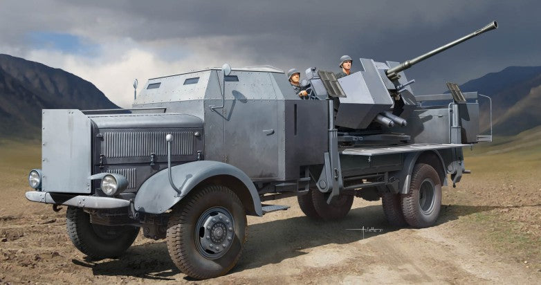 Trumpeter 09593 1:35 L4500A Military Truck with Flak 37 Plastic Model Kit
