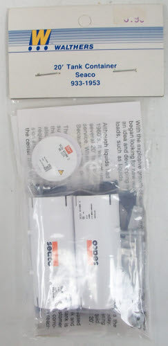 Walthers 933-1953 HO Scale Seaco 20' Tank Container Plastic Kit