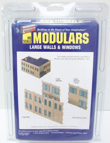 Walthers 933-3723 HO Large Wall & Windows Modular Kit