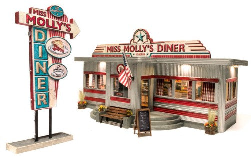 Woodland Scenics BR5066 HO Scale Built-N-Ready Miss Molly's Diner