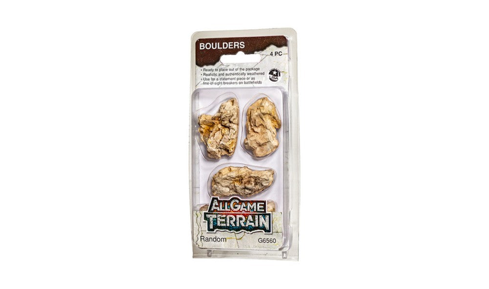 Woodland Scenics G6560 All Game Terrain Random Boulders (Set of 4)