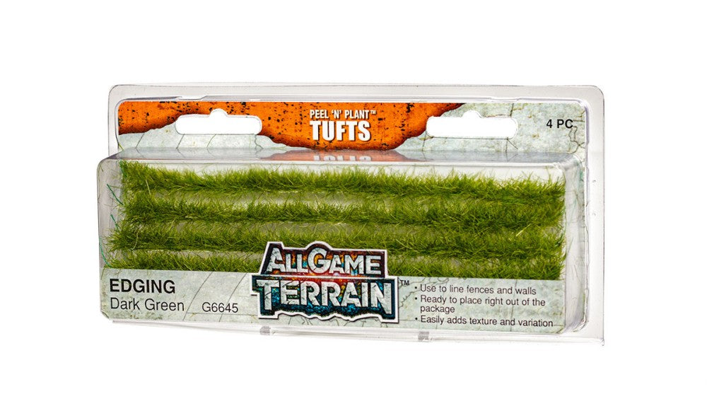 Woodland Scenics G6645 All Game Terrain Dark Green Edging Tufts (Pack of 4)