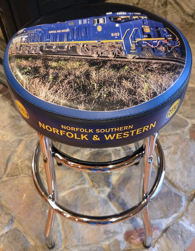 RMT by Design R-047-24 NS-Norfolk & Western Heritage #8103 Bar Stool