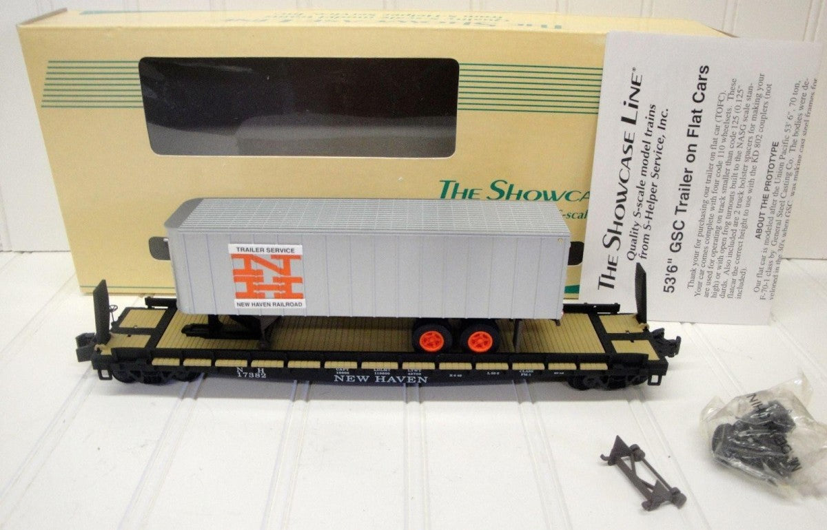 S-Helper 00189 S Scale New Haven TOFC #1 w/ NH Trailer EX/Box