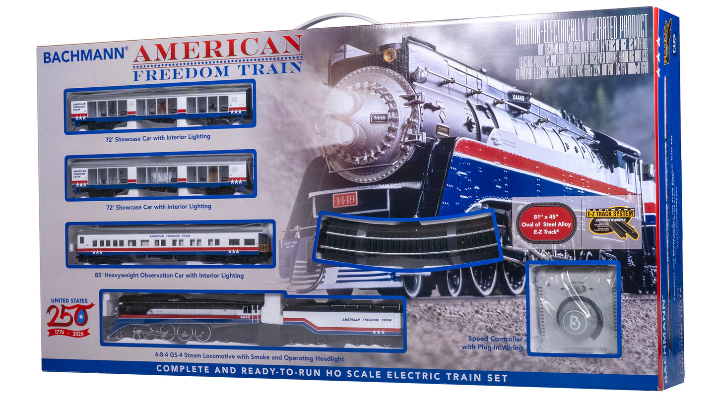 Bachmann 00789 American Freedom Train HO Gauge Steam Passenger Train Set
