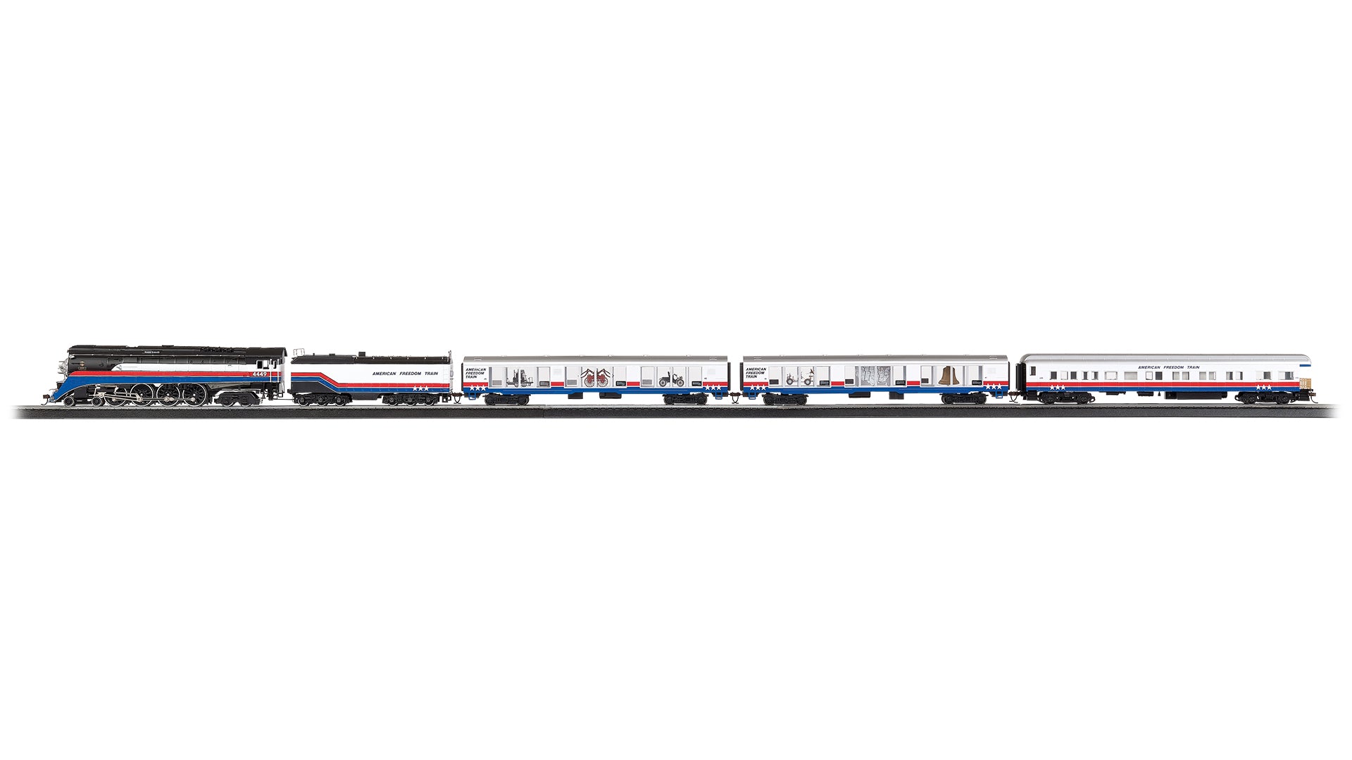 Bachmann 00789 American Freedom Train HO Gauge Steam Passenger Train Set