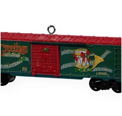 Hallmark QXI1095 Lionel Holiday Boxcar Christmas Ornament Keepsake