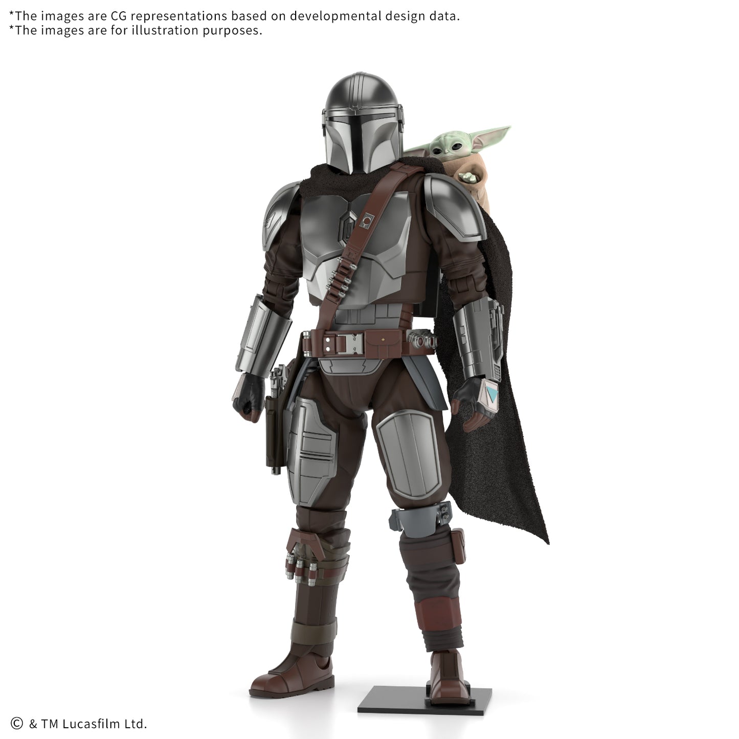 Bandai 2815185 1:12 Star Wars: The Mandalorian and Grogu Plastic Model Kit