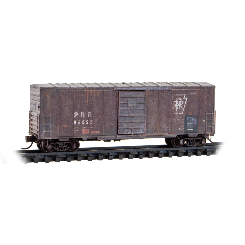 Micro-Trains 024144620 N PRR Weathered 40’ Single Door Box Car w/o Roofwalk