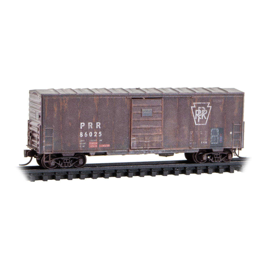 Micro-Trains 024144620 N PRR Weathered 40’ Single Door Box Car w/o Roofwalk