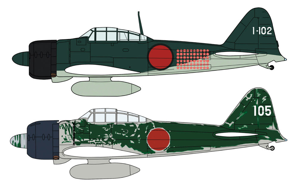 Hasegawa 02437 1:72 Mitsubishi A6M2b/A6M3 Zero Fighter Type 21/22 Plane Kit