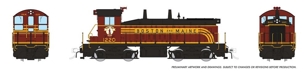 Rapido Trains 027067 HO Boston & Maine EMD SW9 Diesel DC/Silent #1224