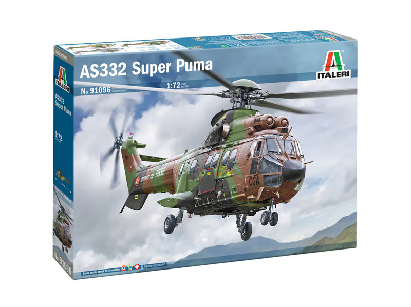 Italeri 91096 1:72 AS332 Super Puma Helicopter Plastic Model Kit
