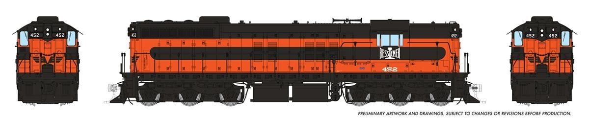 Rapido Trains 050202 HO Bessemer & Lake Erie EMD SD7 Diesel Locomotive #452