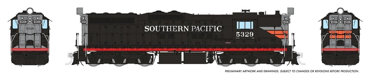 Rapido Trains 050212 HO SP Black Widow EMD SD7 Diesel Locomotive DC/Silent #5329