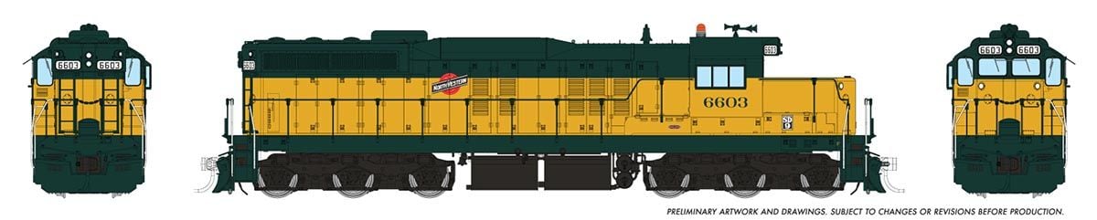 Rapido Trains 050618 HO C&NW EMD SD9 Diesel Locomotive DC/DCC/Sound #6603