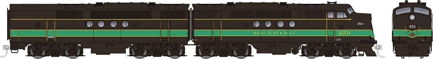 Rapido Trains 053031 HO RDG EMD FT A+B Diesel Locomotive DC/Silent #256A + 256B