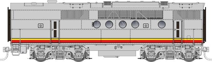 Rapido Trains 053504 HO Unnumbered AT&SF EMD FT Booster Diesel Locomotive