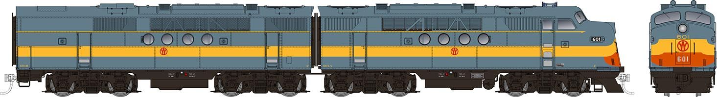 Rapido Trains 053524 HO NYO&W EMD FT A+B Diesel Locomotive #601A + 601B