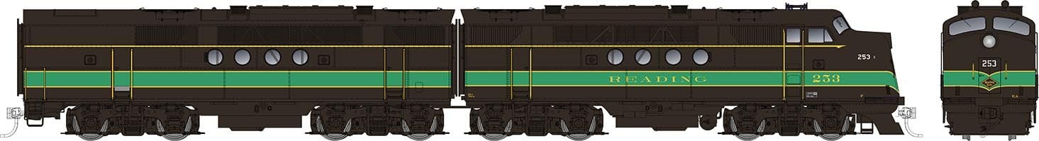 Rapido Trains 053530 HO Reading EMD FT A+B Diesel Locomotive #253A + 253B