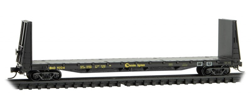 Micro-Trains 05400300 N Chessie System B&O 61' 8" Bulkhead Flatcar #9324