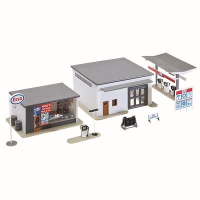 Model Power 791 HO Mike's Gas Auto Supply & Wash w/ LED Lighting