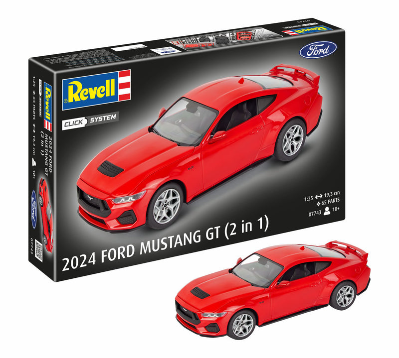 Revell of Germany 07743 1:25 2024 Ford Mustang GT Click System Plastic Model Kit