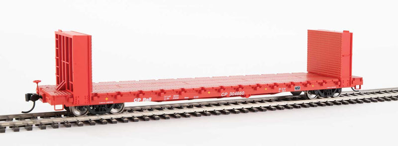 Walthers 910-5805 HO CP RTR 60' Pullman-Standard Bulkhead Flatcar #304660