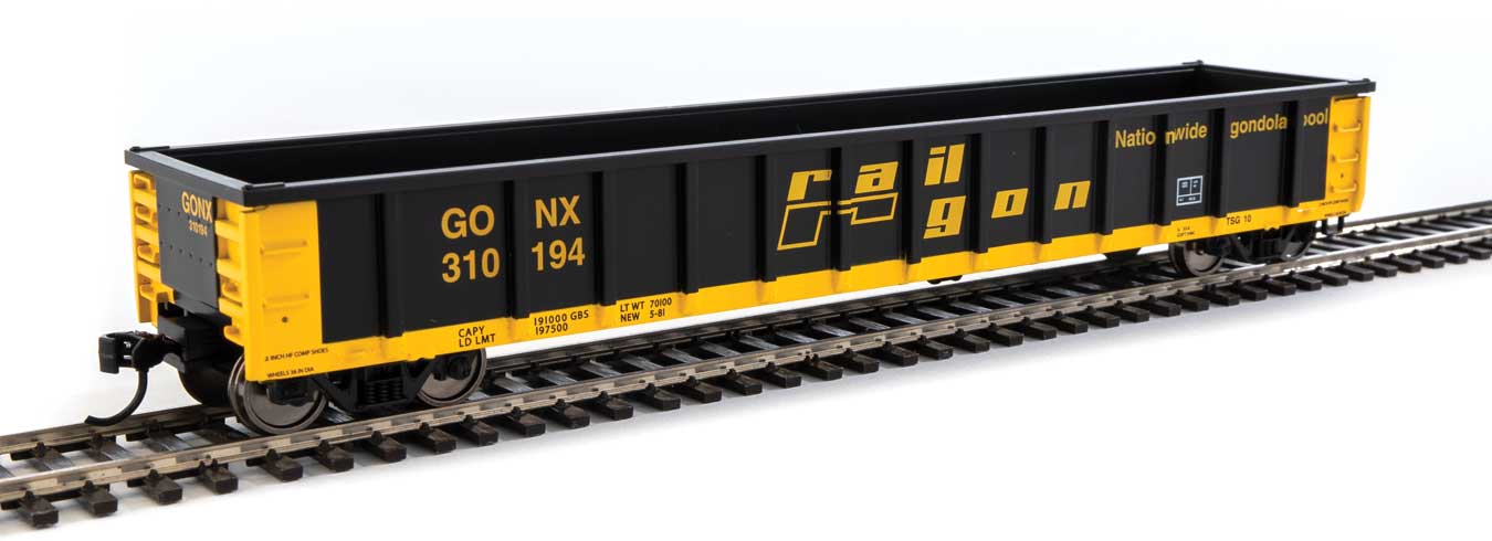Walthers 910-6302 HO Railgon GONX RTR 53' Railgon Gondola #310194