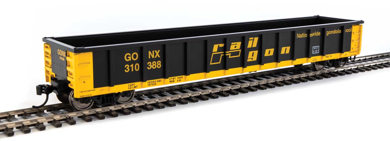 Walthers 910-6305 HO Railgon GONX RTR 53' Railgon Gondola #310388