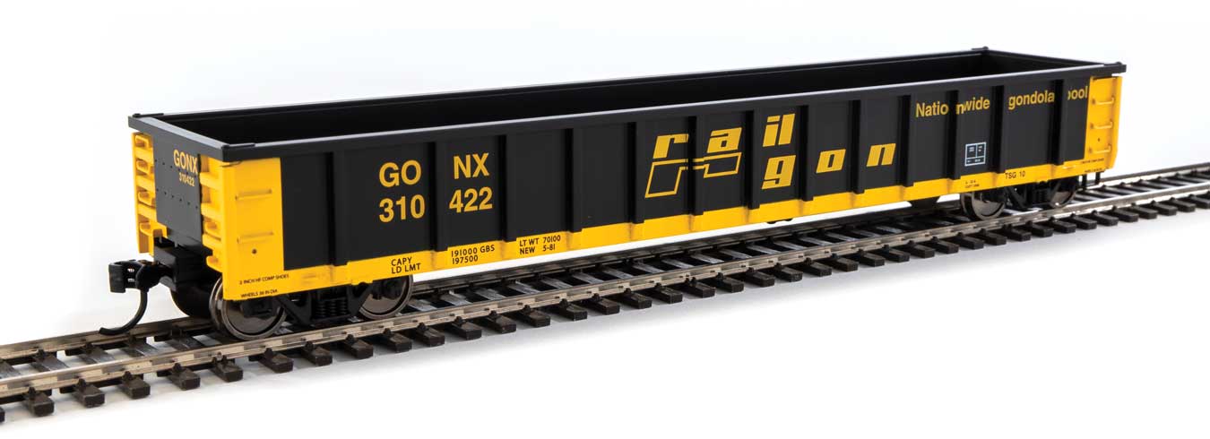 Walthers 910-6306 HO Railgon GONX RTR 53' Railgon Gondola #310422