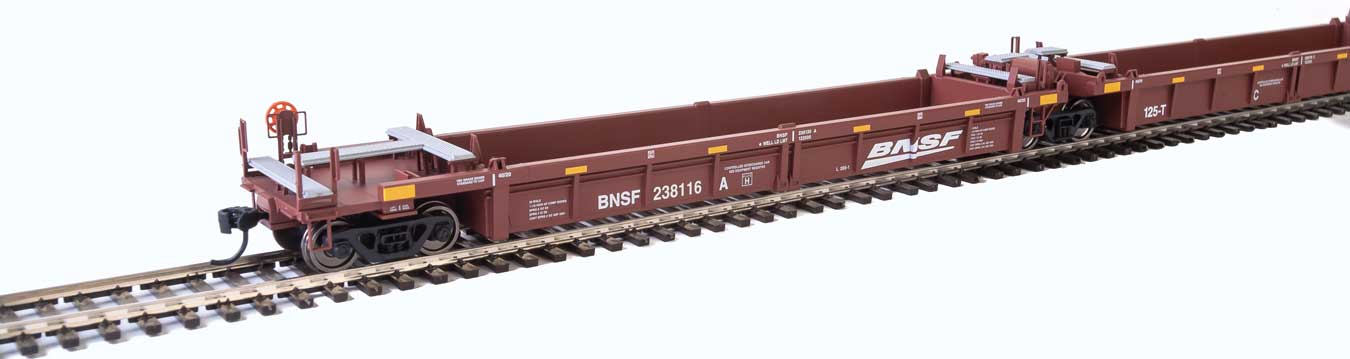 Walthers 910-55640 HO BNSF Red Thrall Rebuilt 40' Well Car #238116 (Set of 5)