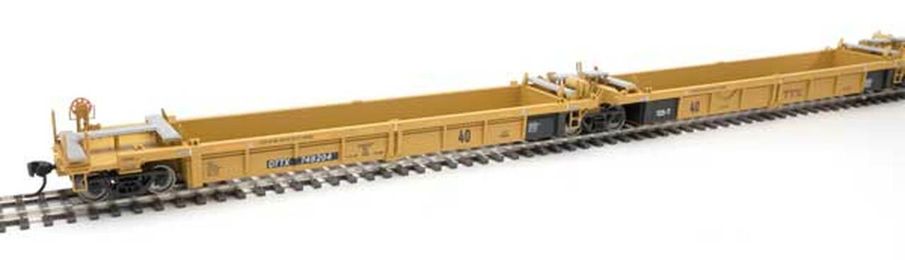 Walthers 910-55649 HO DTTX Yellow Thrall Rebuilt 40' Well Car #748204 (Set of 5)