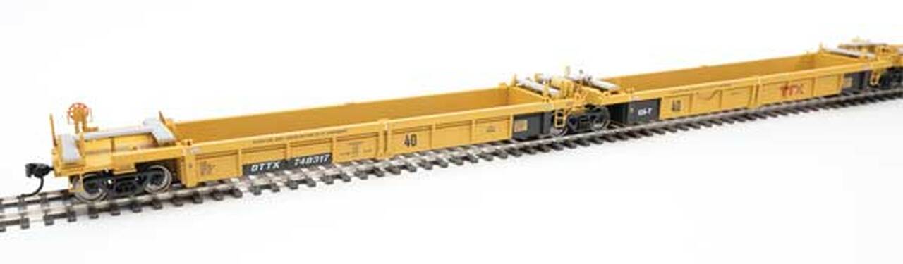 Walthers 910-55653 HO DTTX Yellow Thrall Rebuilt 40' Well Car #748317 (Set of 5)