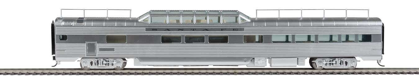 Walthers 920-9608 HO ATSF 85' PS Real Metal Finish Dome Bar Lounge