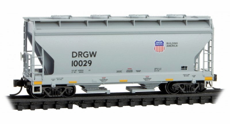 Micro-Trains 09200502 N Union Pacific/DRGW 2-Bay Covered Hopper #10029