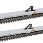 Walthers 932-240312 HO ATSF Gold Bethlehem 89'4" Flush Deck Flatcar (Set of 2)