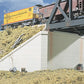 Walthers 933-1040 HO Scale Light Gray Resin Double Track Truss Bridge Abutment