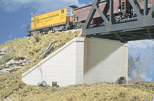Walthers 933-1040 HO Scale Light Gray Resin Double Track Truss Bridge Abutment