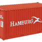Walthers 933-1767 HO Scale Plastic 20'' Container - Hamburg Sud