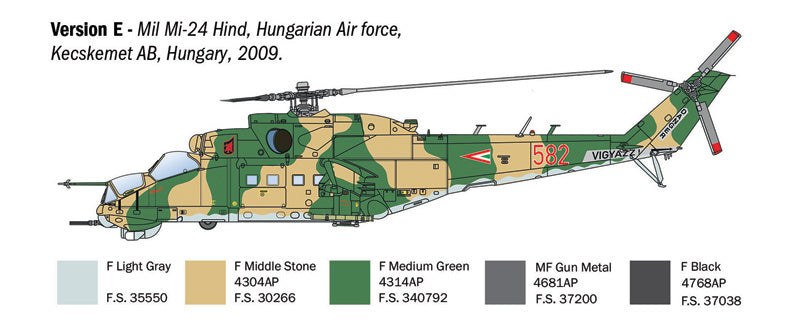 Italeri 1432 1:72 Mil Mi-24/Mi-35 Hind Combat Helicopter Plastic Model Kit