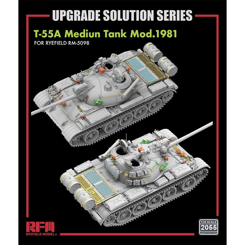 Rye Field Models RM-2055 1:35 T-55A Medium Tank Mod. 1981 Resin Kit