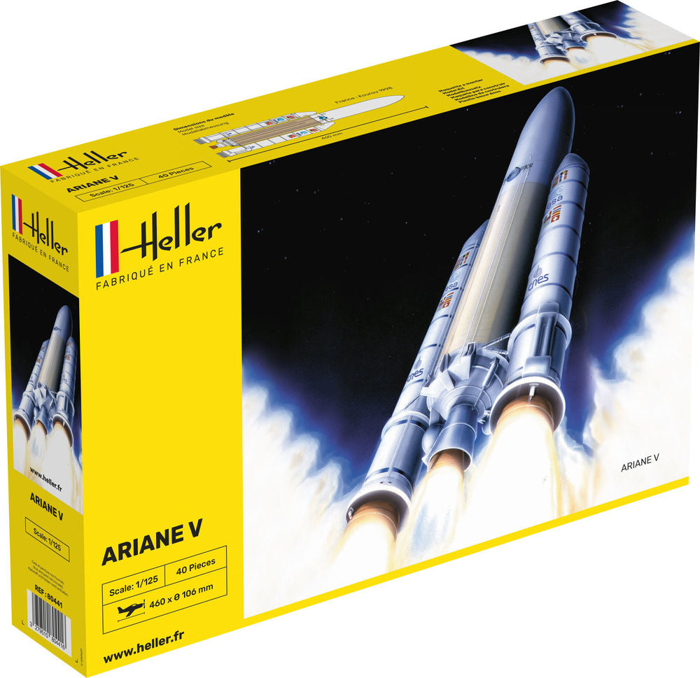 Heller 80441 1:125 Ariane 5 Rocket Spacecraft Model Kit