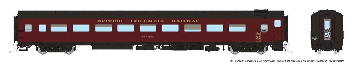 Rapido Trains 100378 HO BC Rail Lightweight Coach #156230 Porteau