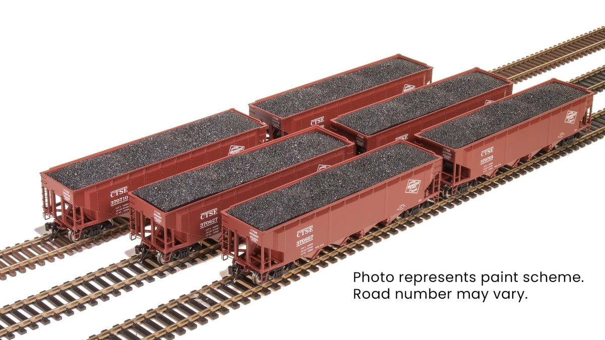 Broadway Limited 10137 HO MILW with White ARA 70-ton 4-Bay Hopper B (Set of 6)