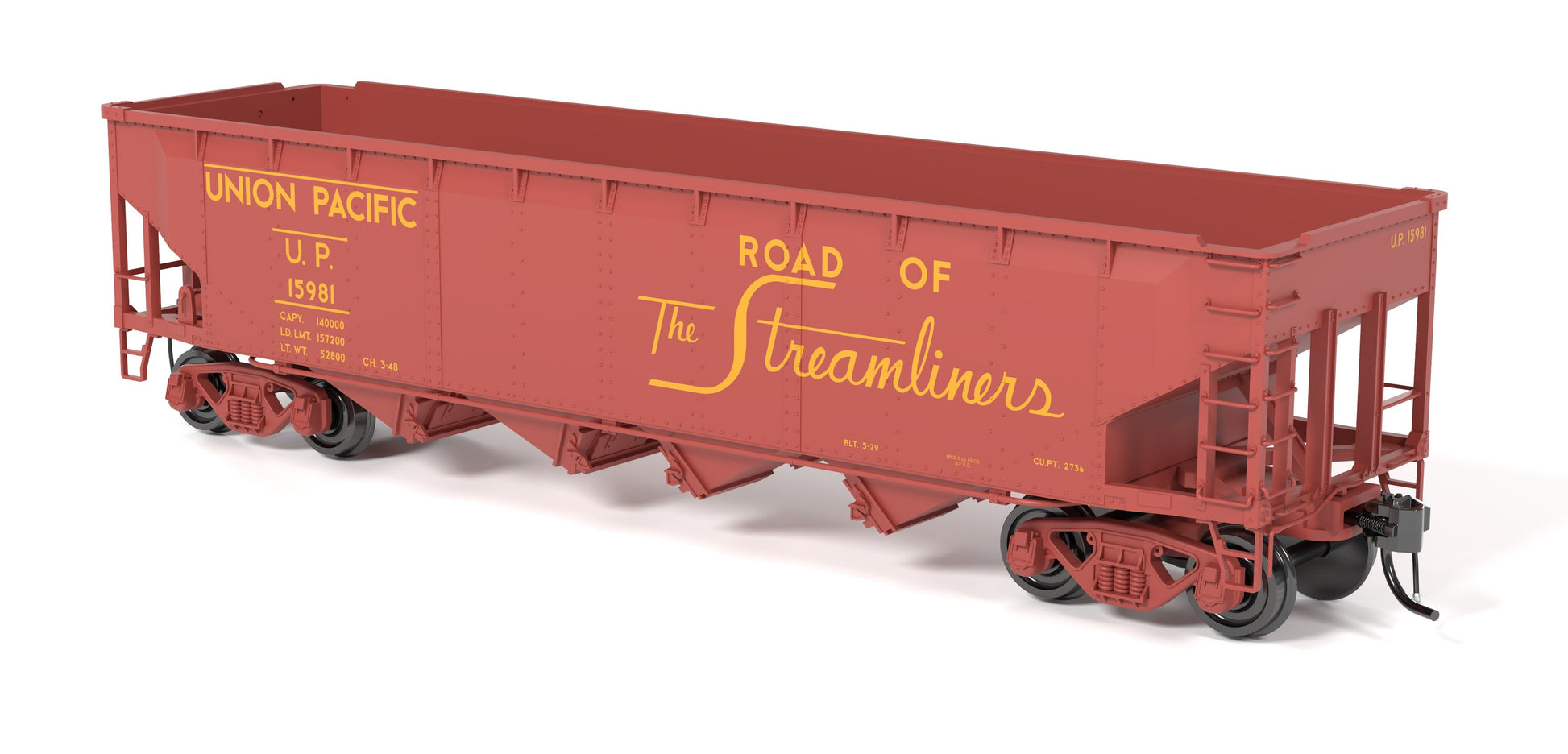 Broadway Limited 10141 HO UP ARA 70-ton 4-Bay Hopper B (Set of 6)