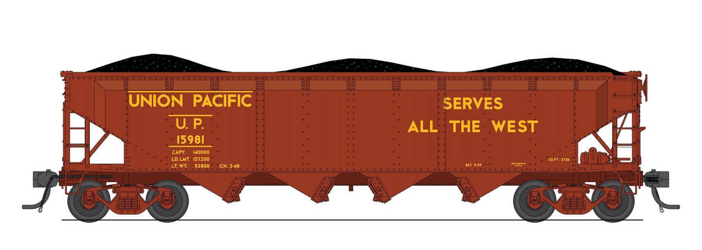 Broadway Limited 10141 HO UP ARA 70-ton 4-Bay Hopper B (Set of 6)