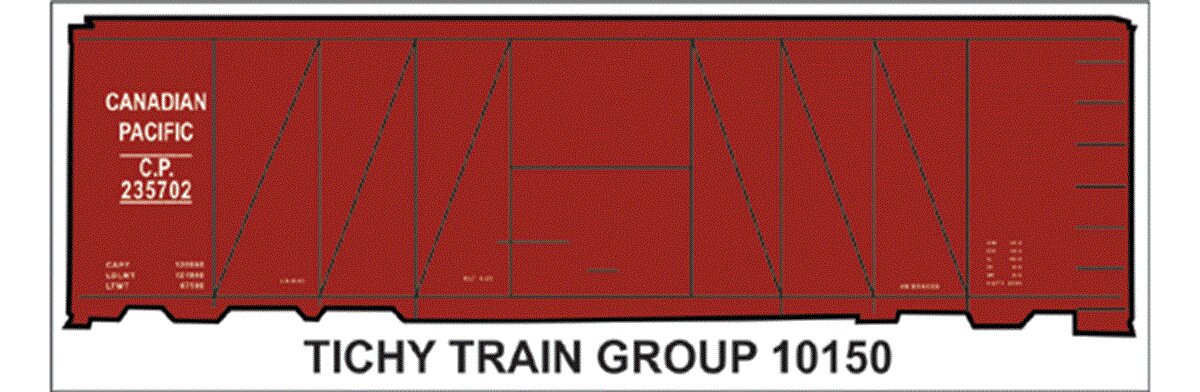 Tichy 10150 HO Canadian Pacific 40'' USRA SS Clone Boxcar Decal Sheet