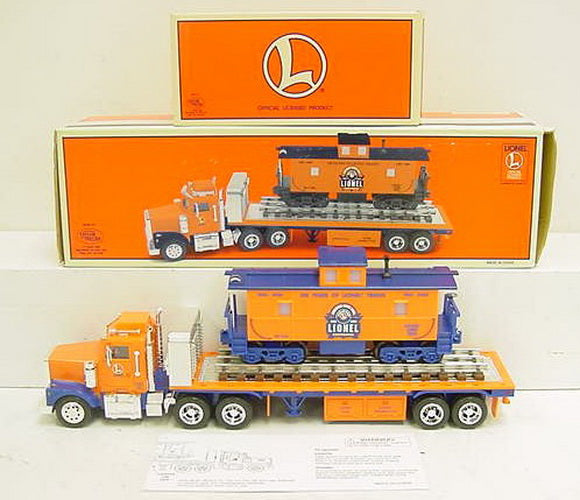 TMT TMT-18405 Lionel Flatbed Toy Truck w/Operating Lights/Sounds & Caboose